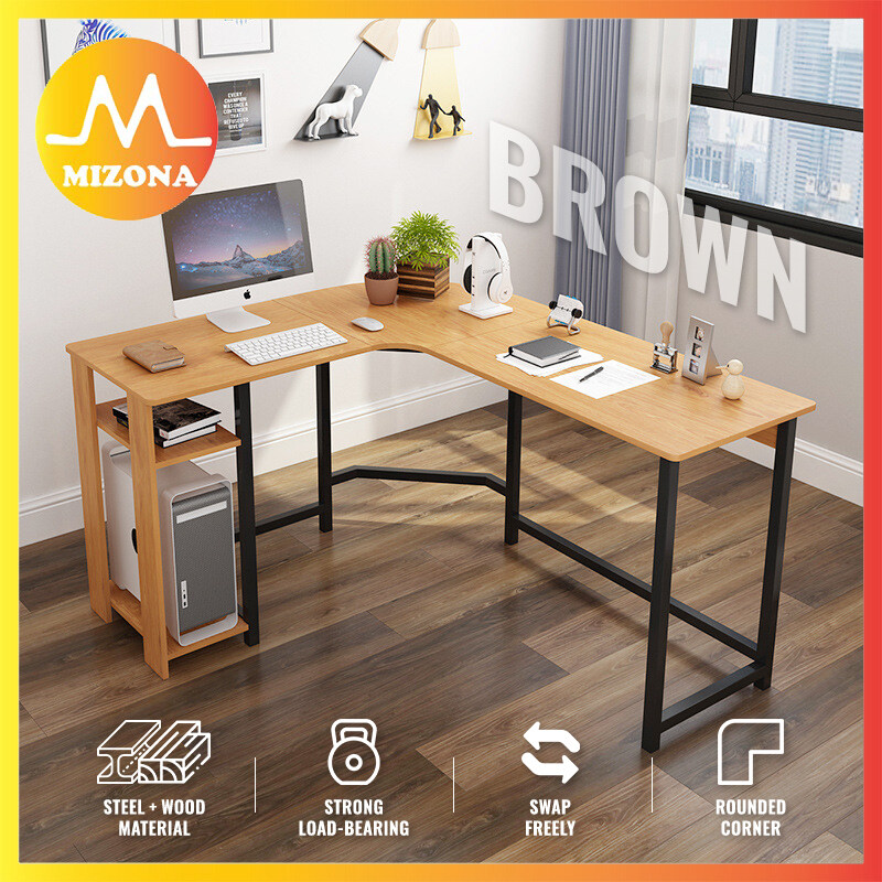 MIZONA Computer Desk Modern Corner Desk Home Desktop Desk Lshaped