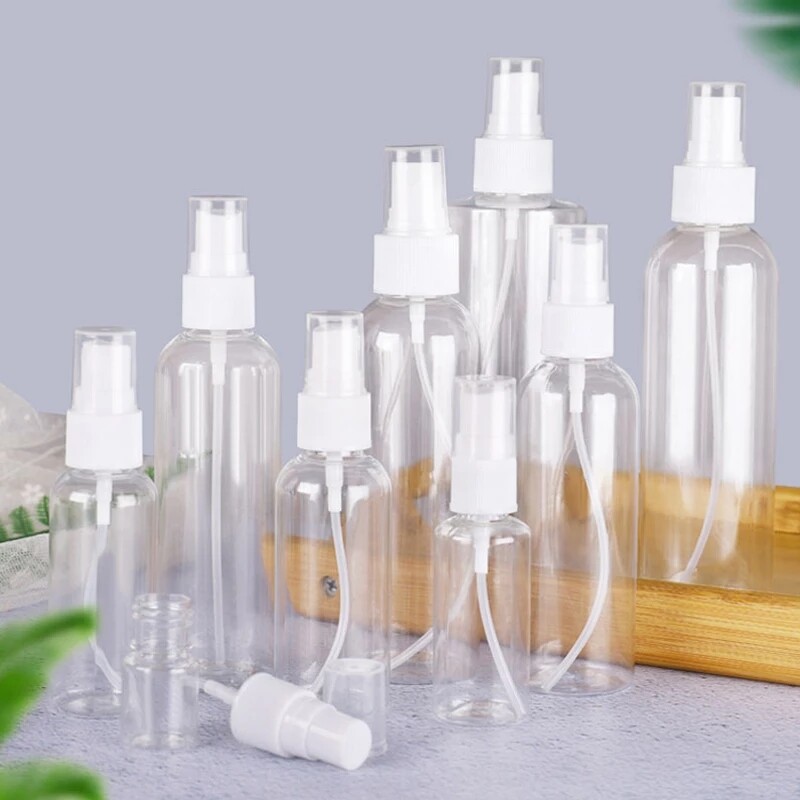 Bình Xịt Rỗng Trong Suốt 10Ml 20Ml 30Ml 50Ml 100Ml 200Ml Vv Bình Nhựa Nhỏ Có Thể Nạp Lại