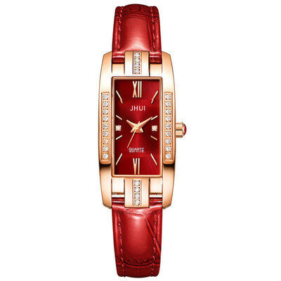 New style elegant square ladies quartz watch Korean personality small green watch belt ladies watch