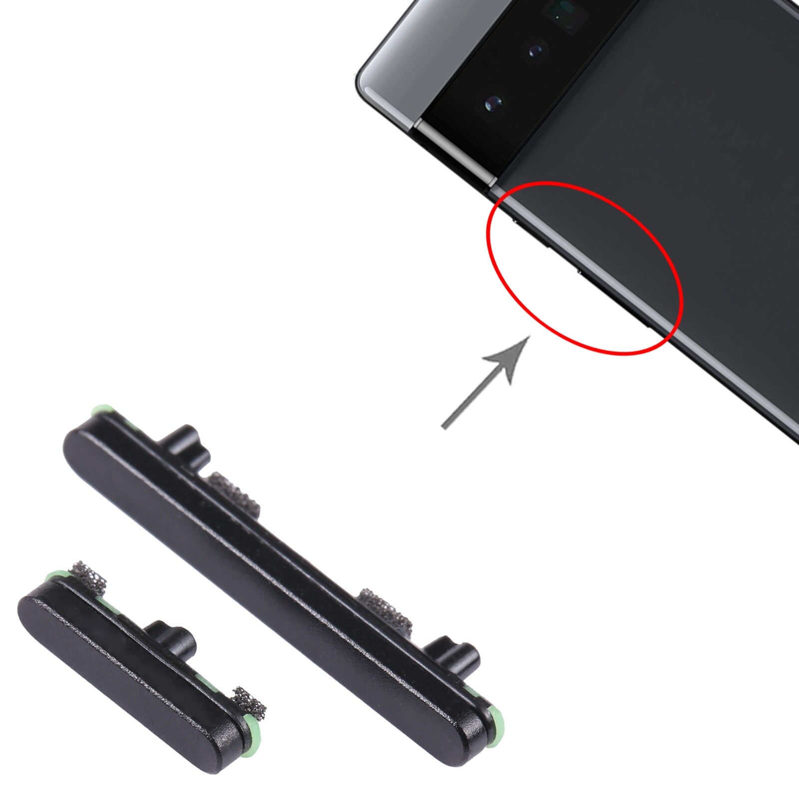 (Hua jia kang)For Google Pixel 6 Pro Original Power Button + Volume Button Control Button (Black)