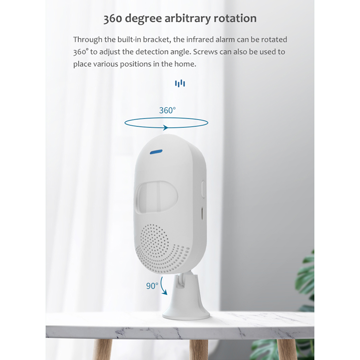 Smart PIR Motion Sensor Home Security Alarm Sensor Wifi / ZIgbee, Tuya Smart Life