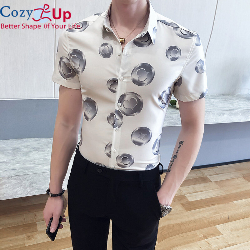 short sleeve slim fit dress shirt