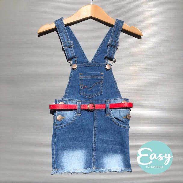 Denim Skirt Jumpsuit For Girls Gilrs Denim Cotton Jumpsuit