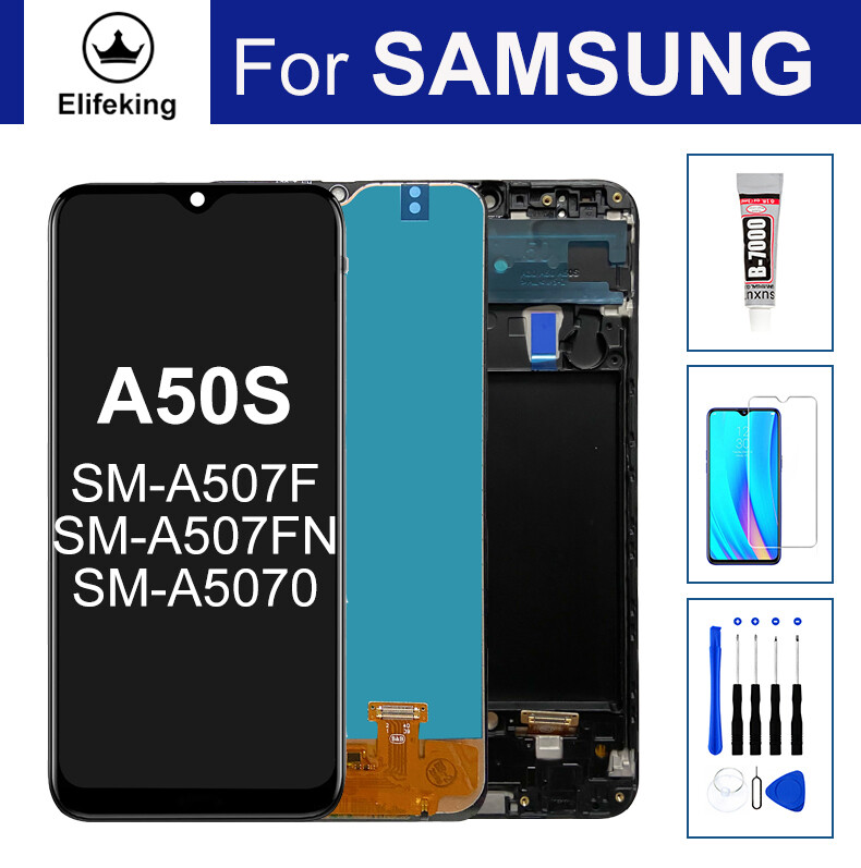 100% Tested For Samsung Galaxy A50s A507 LCD Display Touch Screen Digitizer Assembly Replacement Parts with Free Repair Tools