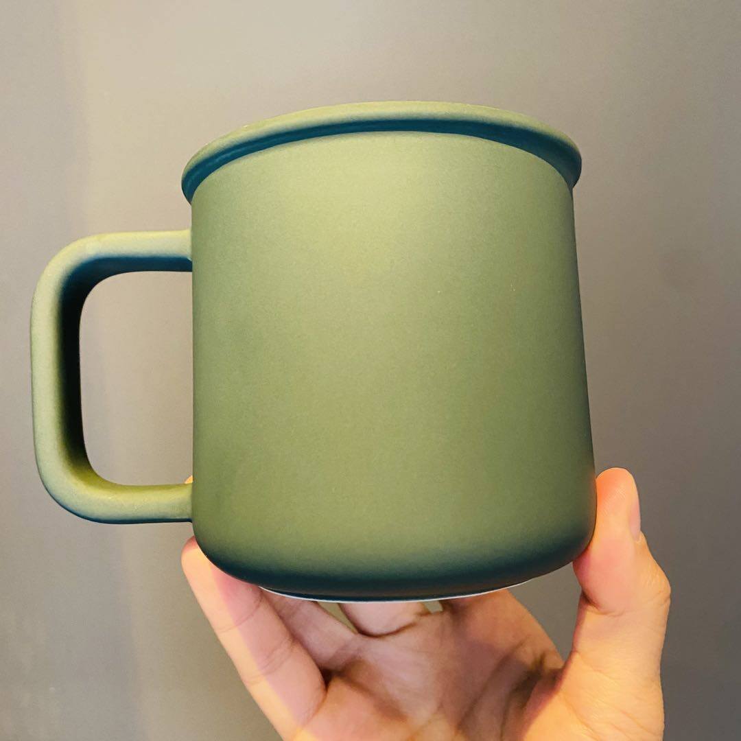 2021 Starbuck Cup Mô Hình Quy Mô Cá Đại Dương Cốc Gốm Màu Xanh Đậm