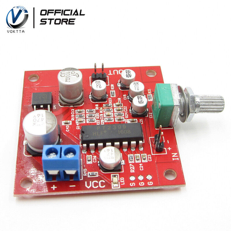 VOKTTA Bảng Âm Vang Micrô PT2399 Không Có Chức Năng Tiền Khuếch Đại Mô-đun Chức Năng Điện Trở Có Thể Tháo Rời DC 6-15V