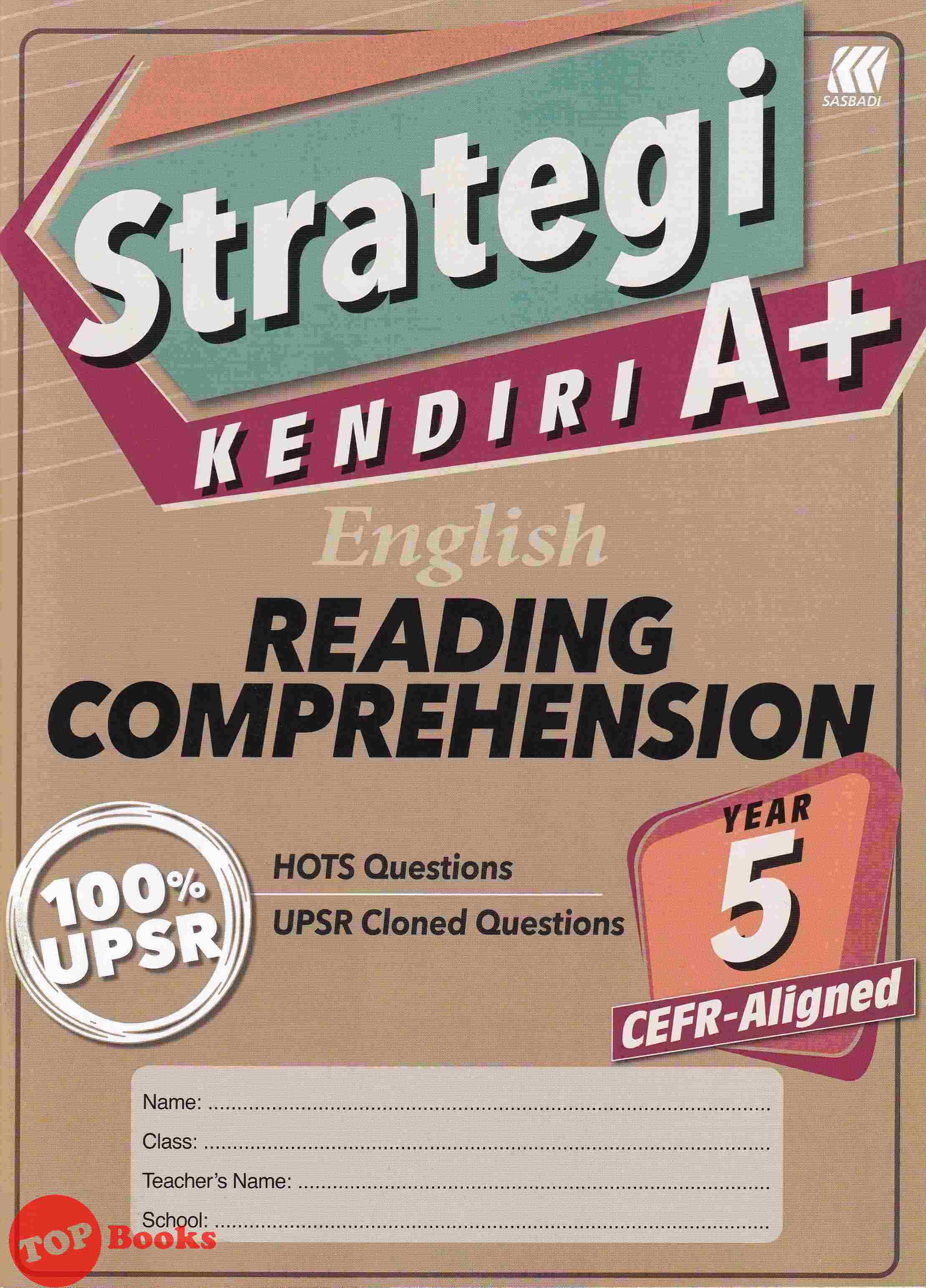 Topbooks Sasbadi Strategi Kendiri A English Reading Comprehension Year 5 Kssr 2021 Lazada