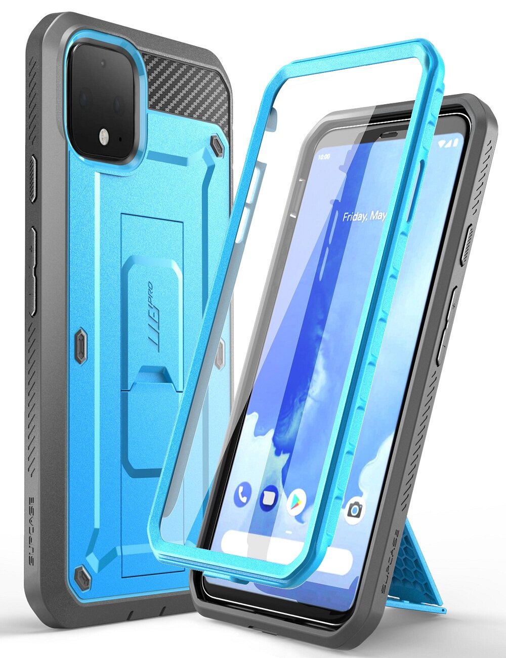 SUPCASE UBPro Casing for Google Pixel 4/ 4XL 2019 Full-Body Rugged Shockproof Case with Holster& Screen Protector& Kickstand