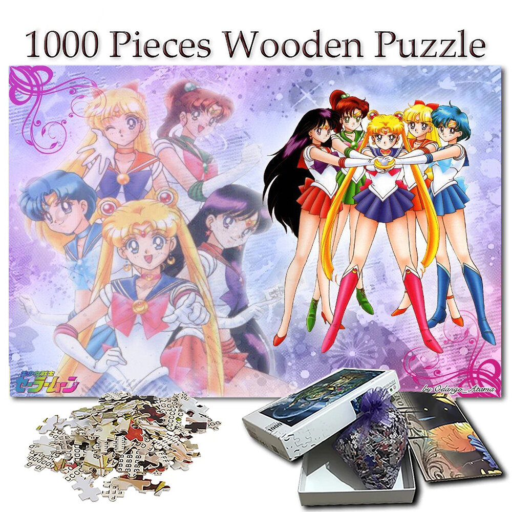 New 1000Pcs Wooden Puzzle Hatsune Miku Cartoon Anime DIY Jigsaw Assembling Toy 
