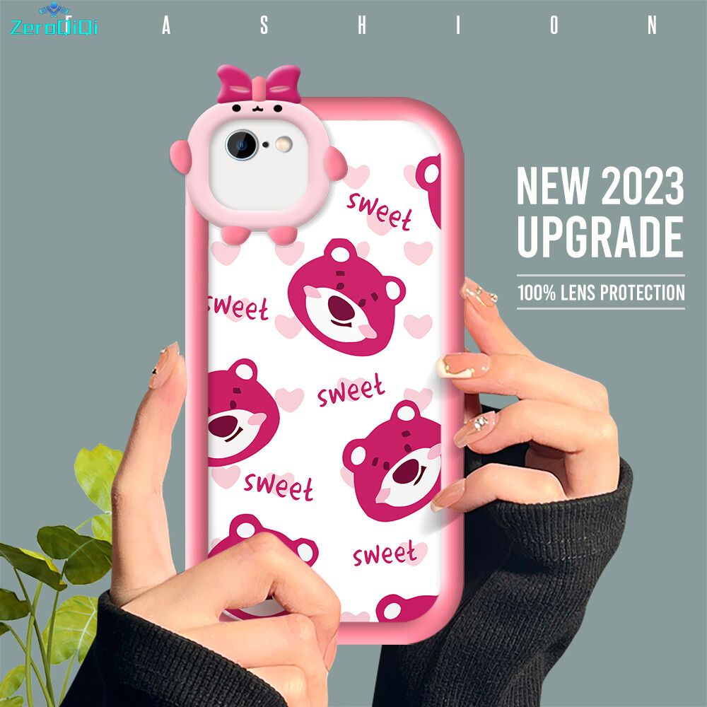 ZeroQiQi Casing Case For iPhone 6 iPhone 6S iPhone 7 Plus iPhone 8 Plus iPhone X iPhone XS iPhone XS MAX Case Cute Lotso Bear Pattern Phone Case Monster Lens Phone Shell Soft Protective Cover Shockproof Cellphone Casing
