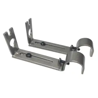 Blesiya 2x Metal Window Curtain Drapery Rod Brackets For 19 05mm