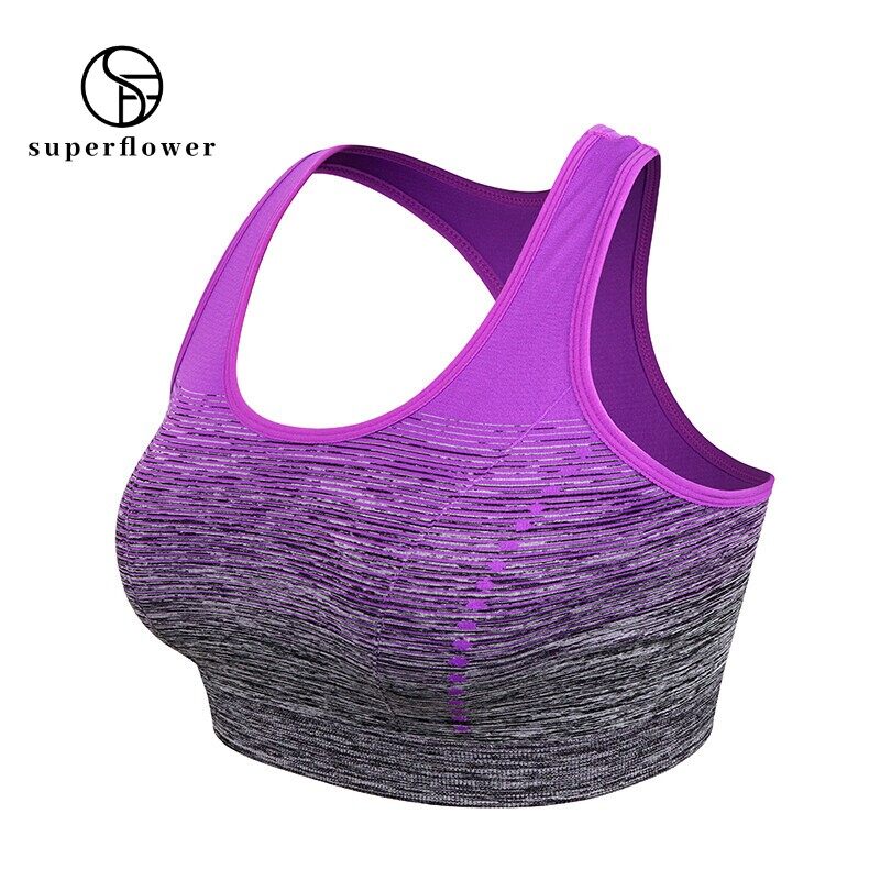 SUPERFLOWER High Stretch Sports Bra for Women,Quick Dry Padded HBack Sports Top,Seamless Yoga Running Fiess Sport Vest_voghion.com