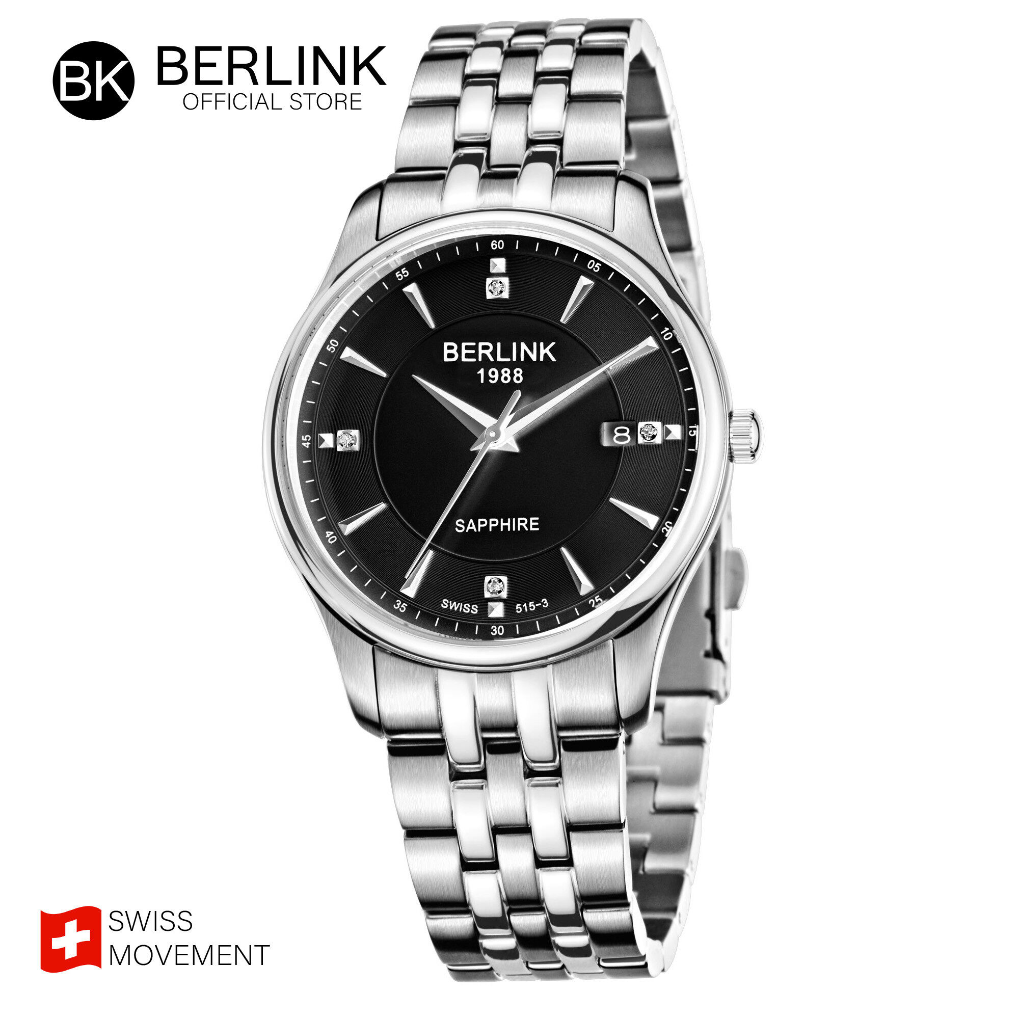 BERLINK SWISS Sapphire Water Resist Men Watch 1005 G02 Luxury