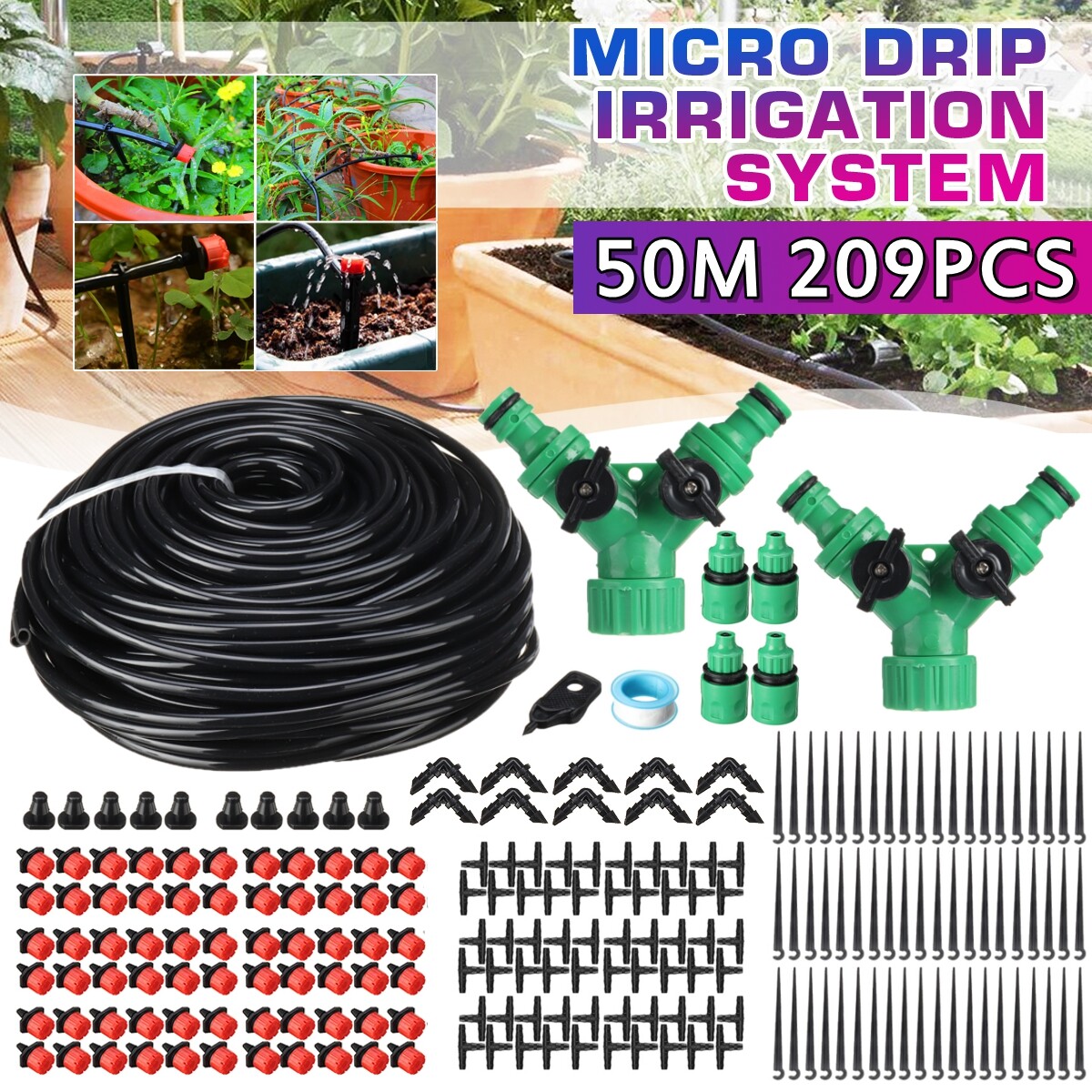 Automatic Timer Drip Irrigation Water Timer Garden Watering Controller Home Water Measure Fit