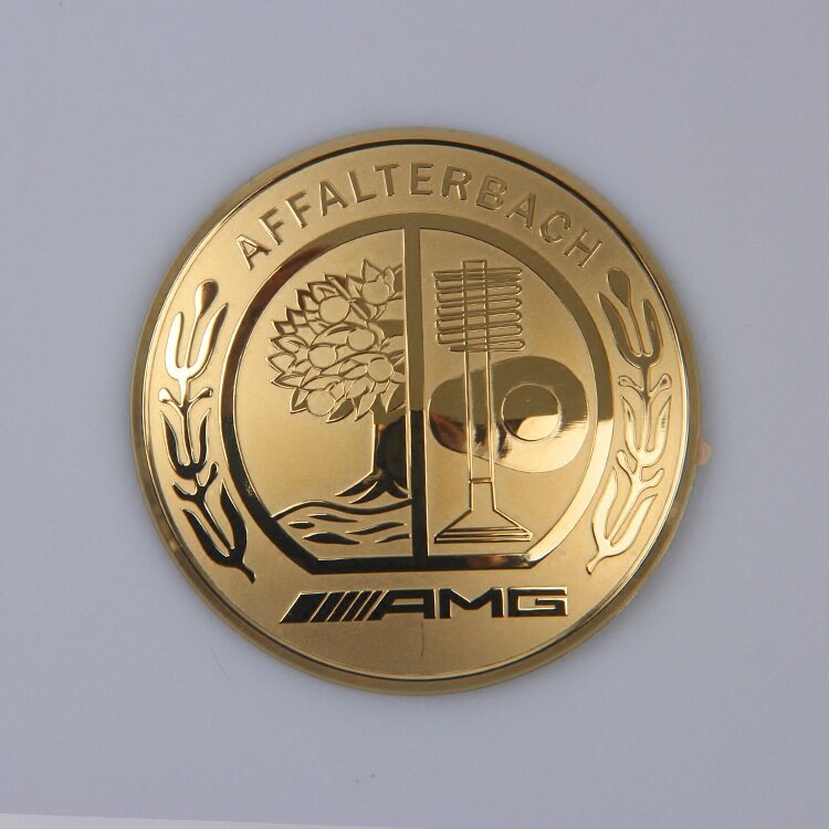 36mm Car Engine One-Button Start button Cover Knob logo for Mercedes Benz affalterbach AMG Apple tree Badge sticker Gold