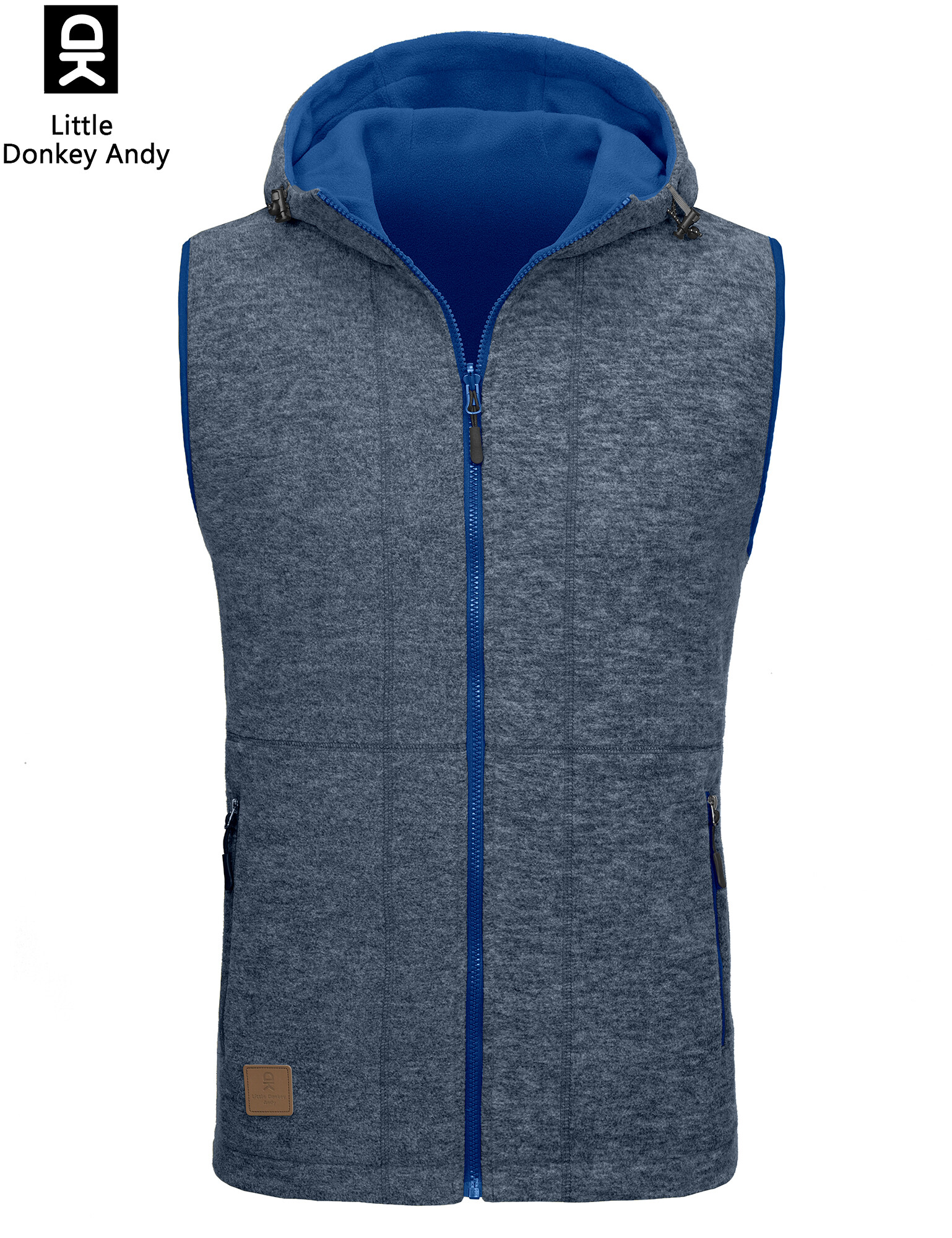 LittleDonkeyAndy Men's Reversible Fleece Vest Lightweight Warm Sleeveless  Jacket with Hood for Hiking Walking Travel | Lazada Singapore