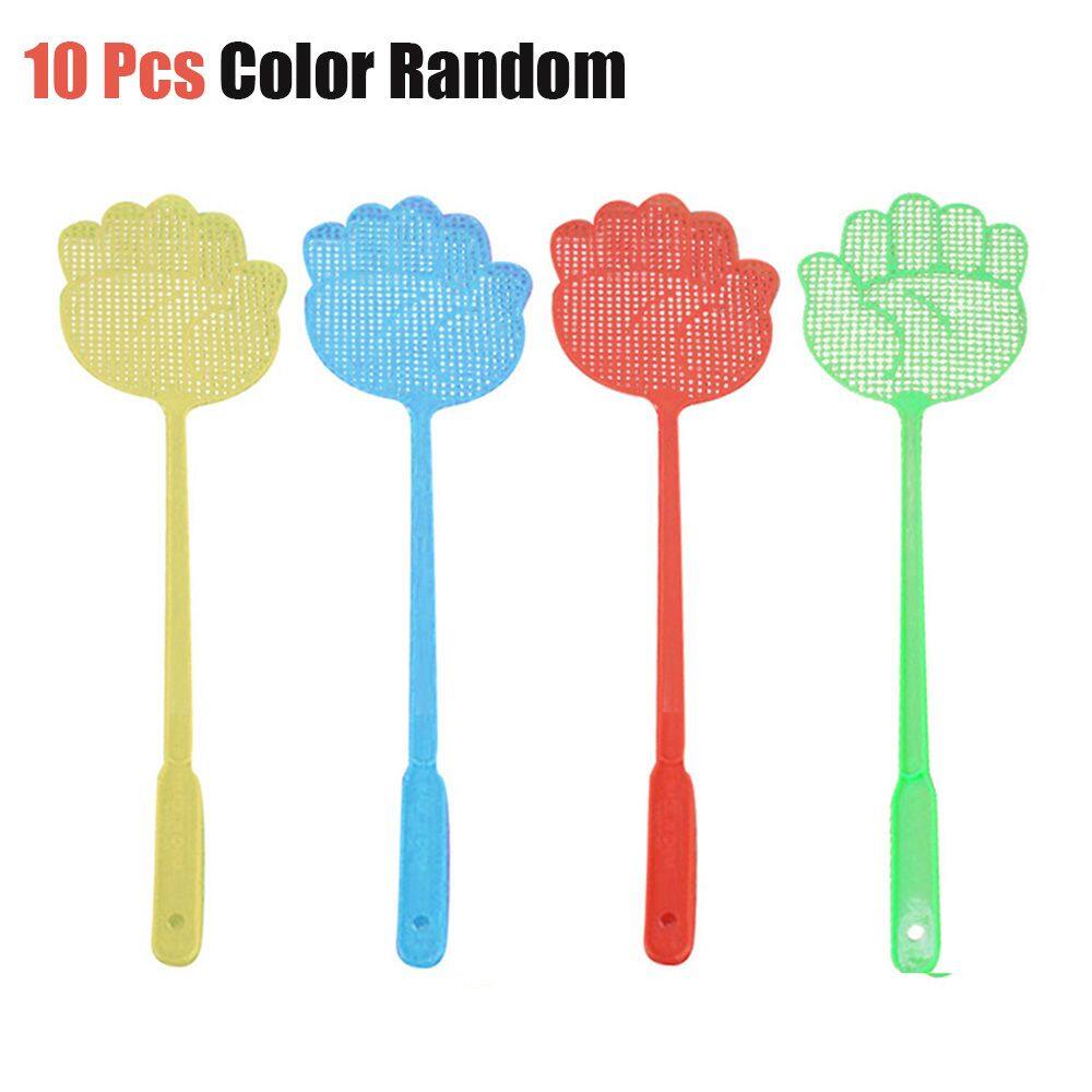 SUTAN Plastic 10 Pcs Household Lightweight Hand Shape Insect Fly Swatter Pest Control Mosquito Catcher Bug Killer