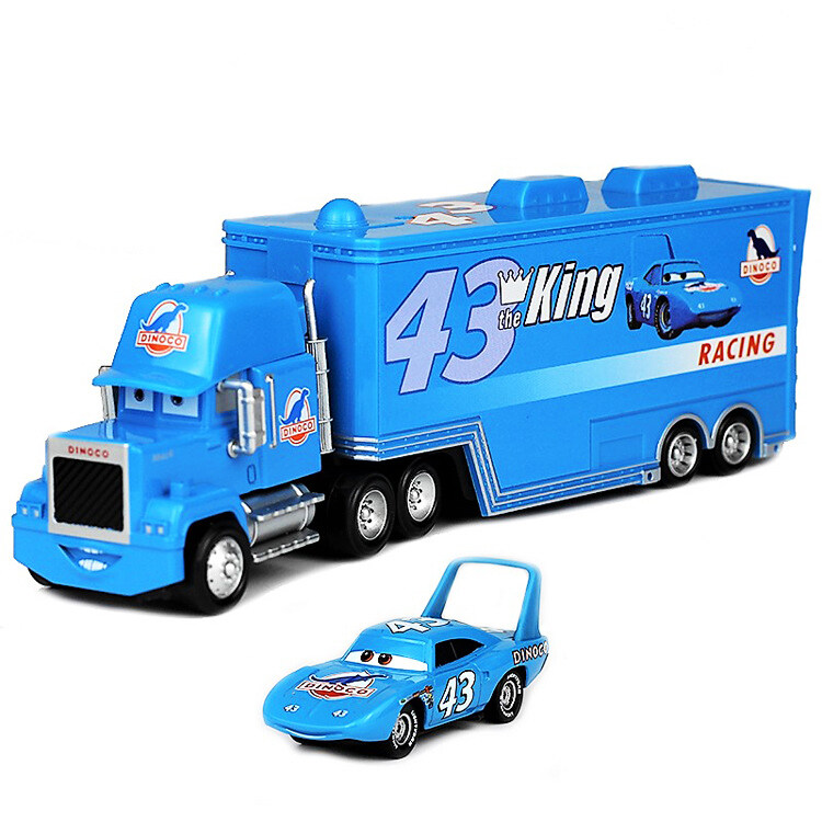 Disney Pixar Cars Dinoco King's Hauler Truck 1:55 Diecast Toys Car ...