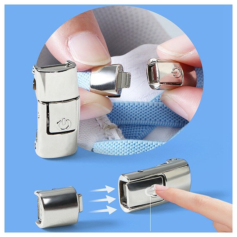 Dây Giày Không Buộc Dây Giày Có Khóa Bấm Không Buộc Dây Giày Thể Thao Dây Giày Đế Bằng Mở Rộng 8MM Cho Người Lớn Trẻ Em Cho Giày