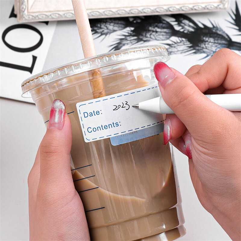 125Pcs/roll Food Storage Date Labels Kitchen Blank Handwritten Classification Labels Stickers Tearable Adhesive Tape Sticker