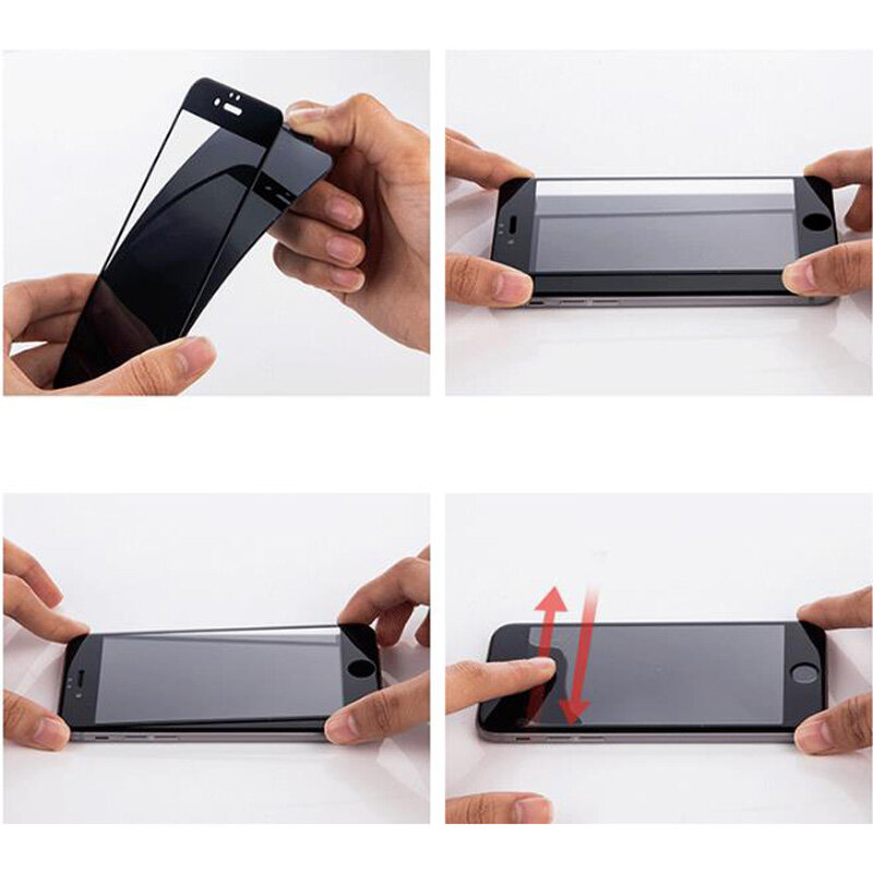 Kính Cường Lực Bảo Vệ Màn Hình Màu Trắng, Miếng Dán Màn Hình Trong Suốt Dành Cho iPhone SE 2020 2nd 6 6S iPhone 7 8 Plus
