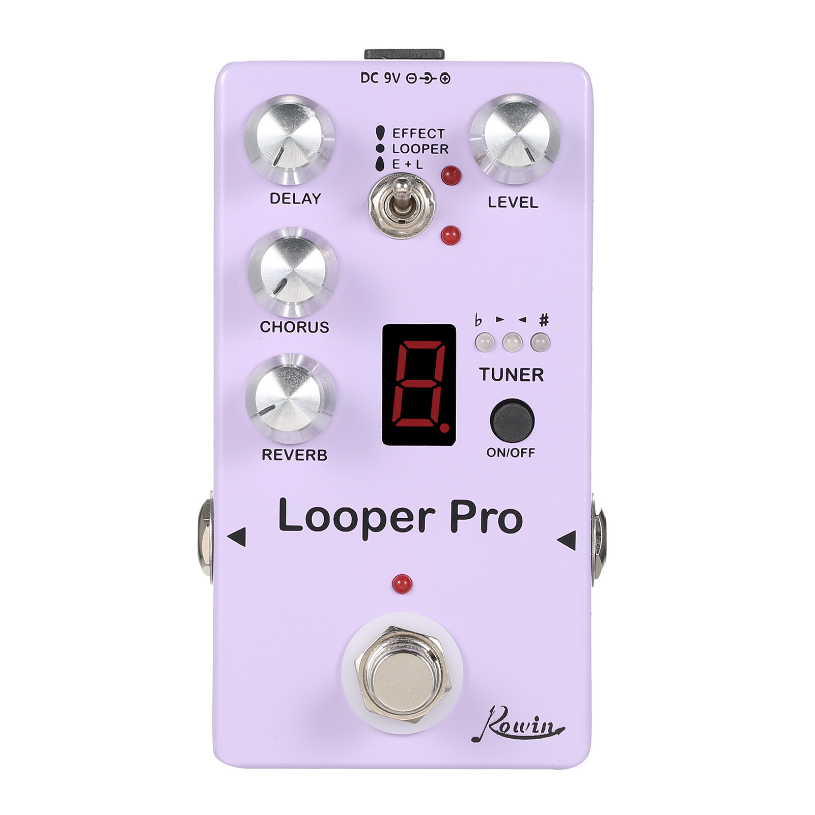 New Plus Rowin RE-05 Loop Guitar Effector Looper Tuner Mini Guitar Looper Effect Pedal Full Metal Shell with Reverb Chorus Delay Effects