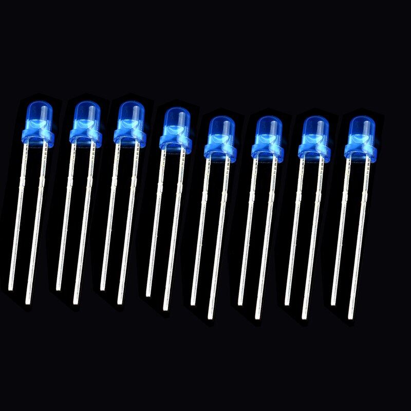 100PCS 3MM 5MM LED Diode Light Assorted Kit, Lamp Emitting Diodes Led Light Electronic Kit Red Orange Yellow Green Blue White