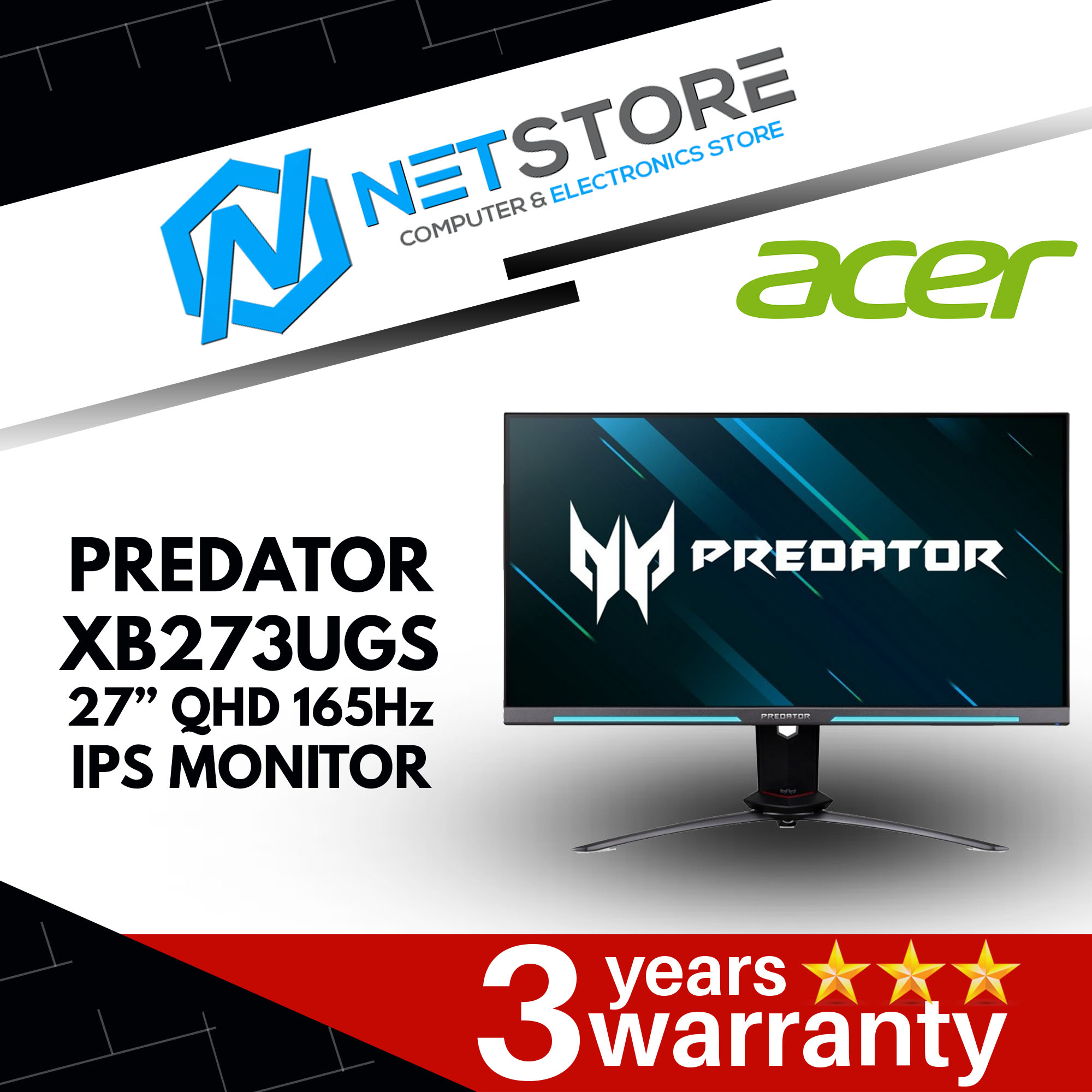 Acer Predator XB273UGS 27-Inch WQHD 2K 