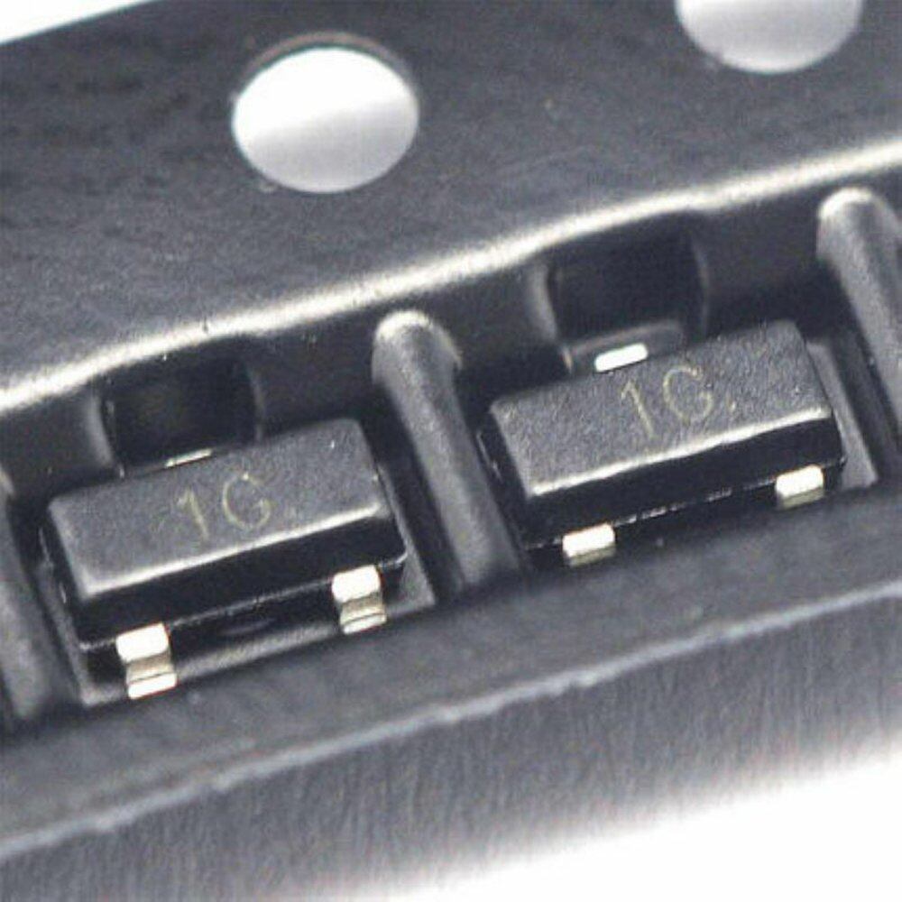 100pcs bc847c 1g npn 0.1a 45v sot-23 smd transistor