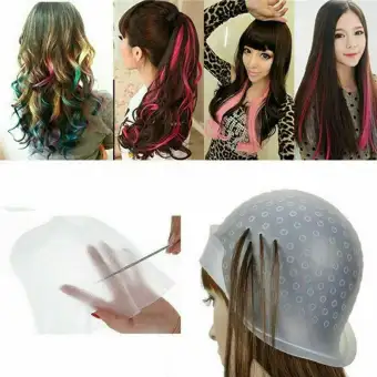 Professional Reusable Hair Colouring Highlighting Dye Cap And Hook