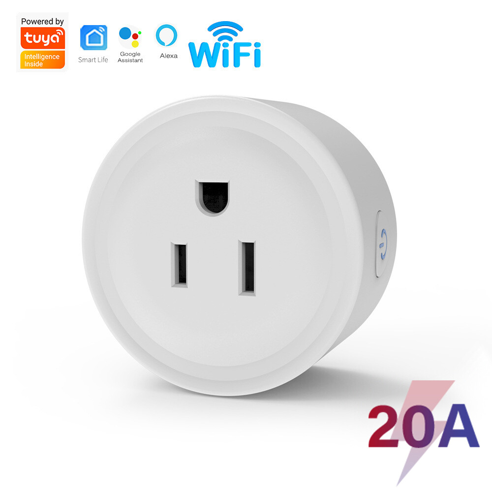 【Wholesale】AUBESS Ổ Cắm Thông Minh Ổ Cắm Thông Minh Tuya Tiêu Chuẩn Mỹ Ổ Cắm Thông Minh WiFi Bộ Chuyển Đổi Phích Cắm Điều Hòa Không Khí 10/16/20A Điều Khiển Bằng Giọng Nói Tự Động Bật/Tắt Hẹn Giờ Tuya AlexaSiri GoogleGoogle Home IFTTT ECHO