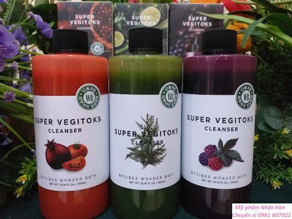 Sữa rửa mặt rau củ Super Vegitoks Wonder Bath chai 300ml Hàn Quốc