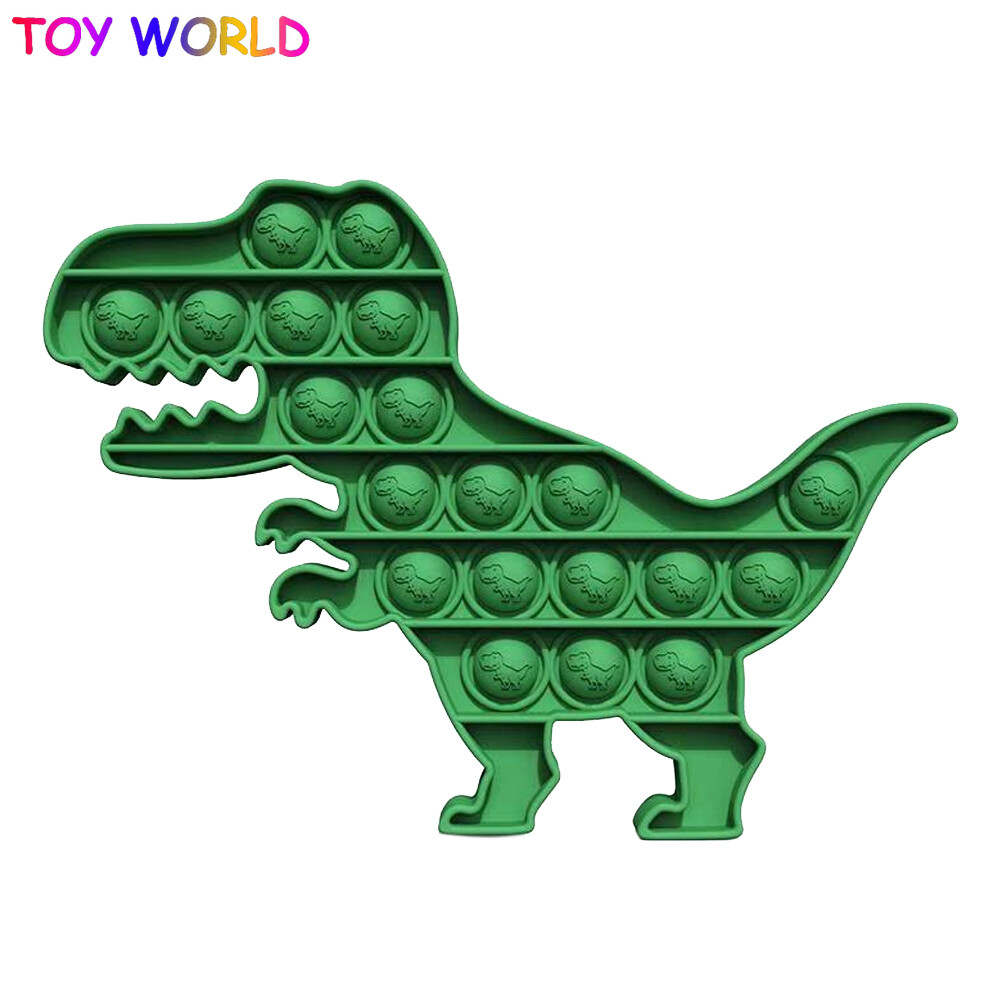2021 Push Bubble Pop it fidget toy dinosaur shape Rainbow cheap Autism Special Needs Stress Reliever