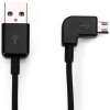 U2-306 5 เมตรซ้ายมุม 90 องศาไมโคร USB ตัวผู้ TO USB สายชาร์จข้อมูล