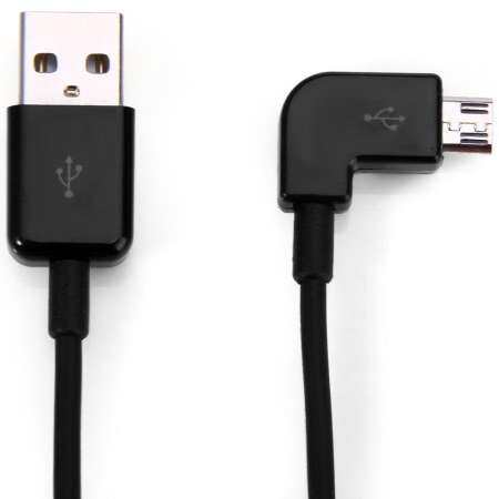 U2-306 5 เมตรซ้ายมุม 90 องศาไมโคร USB ตัวผู้ TO USB สายชาร์จข้อมูล