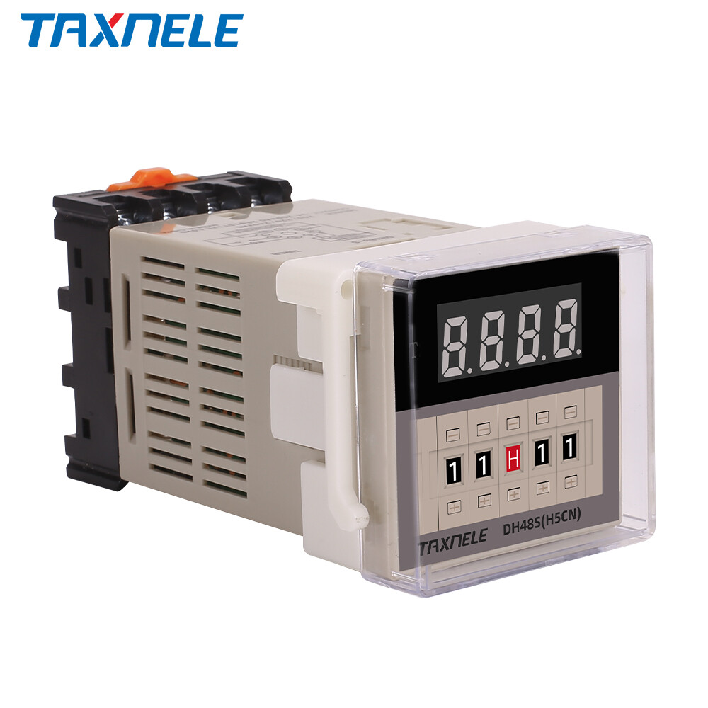 DH48S-2Z Công Tắc Rơ Le Thời Gian Lập Trình Kỹ Thuật Số Hẹn Giờ Trễ 220V 12V 24V 0.01S-99H 99M 8 Chân SPDT 2 Danh Bạ Nhóm