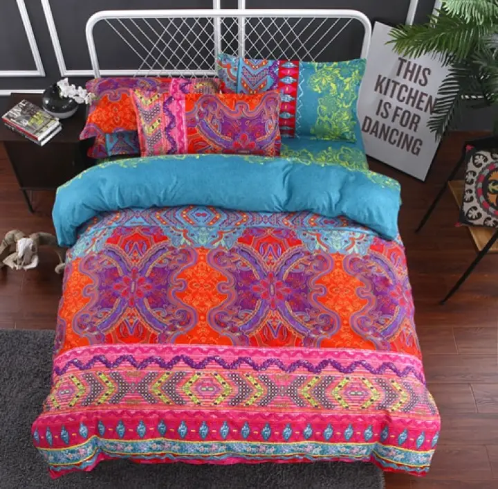 Bohemian 3d Comforter Bedding Set Queen Size Duvet Cover Pillowcase Bed Linen Full Lazada Singapore - Full Size Bohemian Bedding Set Bohemian 3d Comforter Bedding Set Queen Size Duvet Cover Pillowcase Bed Linen Full Lazada Singapore - Full Size Bohemian Bedding Set