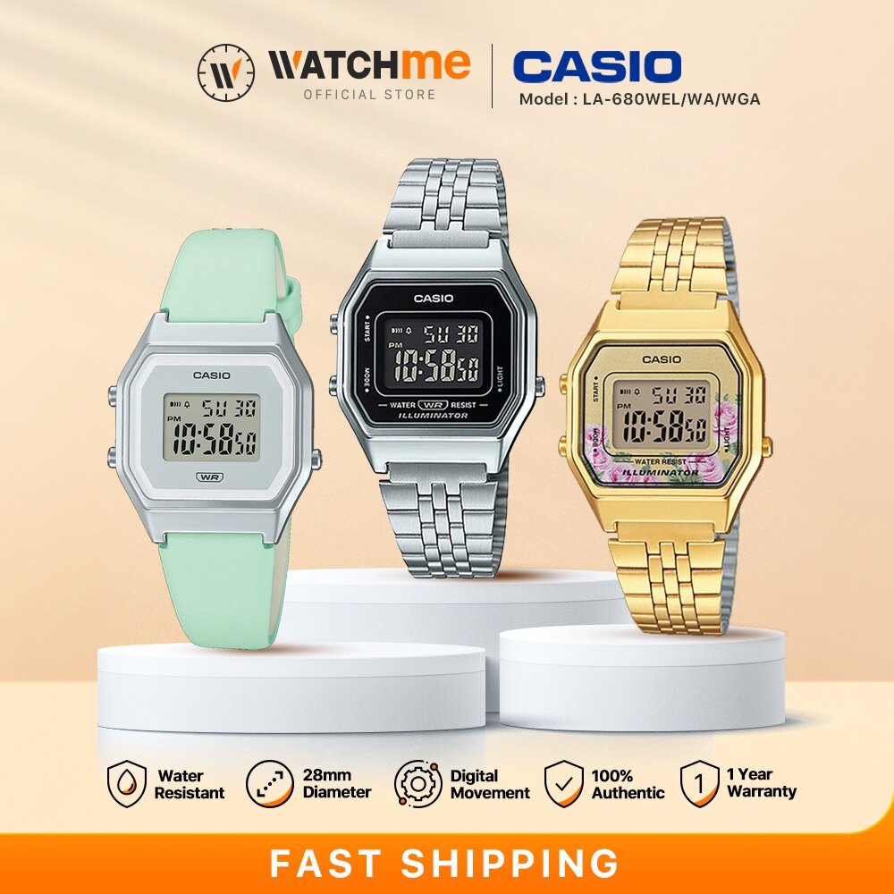 CASIO VINTAGE LA-680 SERIES Fashion Digital Watch Water Resistant