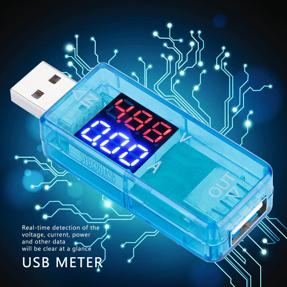 USB Color LCD Voltmeter Ammeter Current Meter Multimeter Charger USB ...