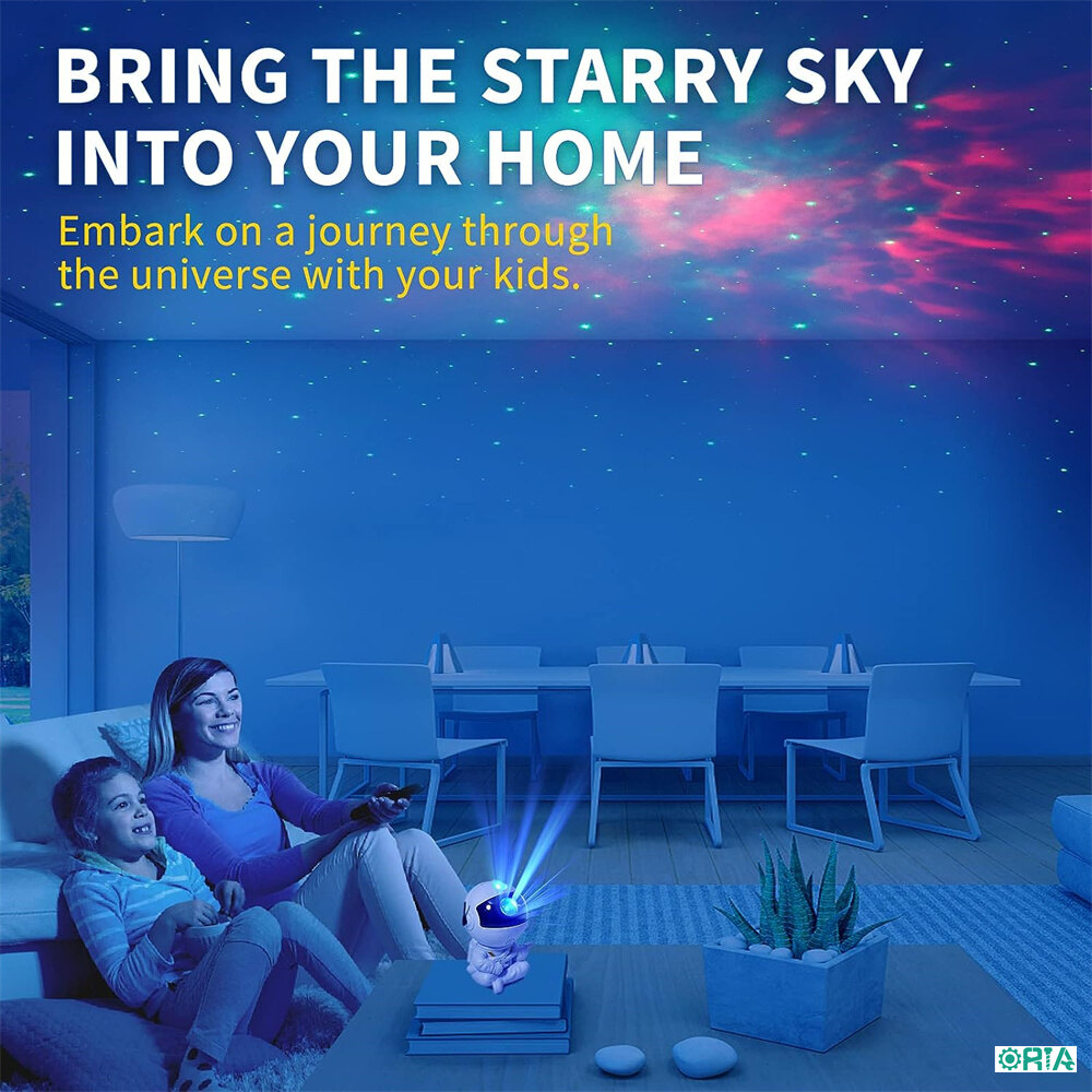 ORIA Star Projector Night Lamp USB Starry Sky Projector with Remote Timer Adjustable Design Astronaut Projector Nebula Galaxy Night Light Projector Nice Gift for Children Adults Baby Bedroom Study Room and Game Room