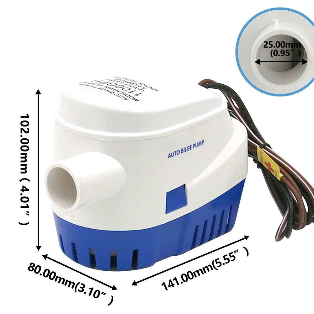 SUNY [Theo Phiếu Giảm Giá] Tự Động Chìm Thuyền Máy Bơm Nước Đọng Ở Đáy Tàu 12/24V 1100GPH Tự Động Với Công Tắc Phao