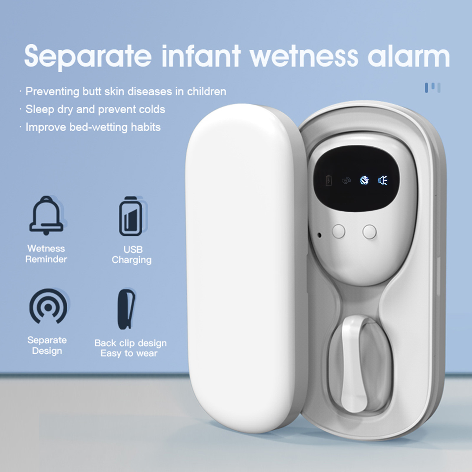 Wireless Bedwetting Alarm, Bedwetting Sensor Monitors with Separate
