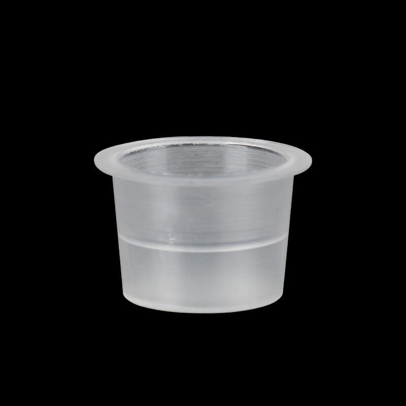 Top Quality 1000Pcs Disposable Plastic Tattoo Ink Cups Permanent Makeup Pigment Clear Holder Container Cap Tattoo Essory