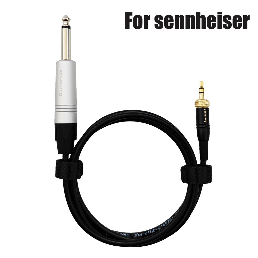 3.5mm screw lock to 1/4 6.35mm guitar instrument cable for sennheiser transmitter wireless microphonen ew 100 300 g2 g3