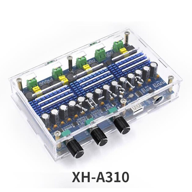 1pcs xh-a310 tda3116d2 digital power amplifier board 4 channel bass stereo 2x50w+2x100w bluetooth audio amplifier module