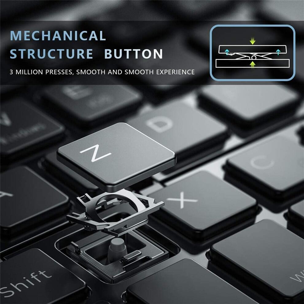 JOMAA Folding Bluetooth Keyboard Foldable Bluetooth wireless Keyboard Folding keyboard Compatible Rechargeable Bluetooth Keyboard wireless Keyboard, Ultra-thin Portable Gaming Keyboard, For PC / Mac / Laptop / Business Office and Home helper