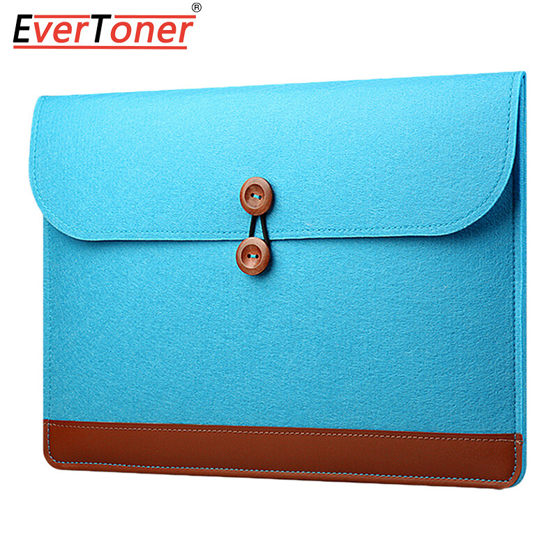EverToner Soft Wool Felt Laptop Bag Case For Apple Macbook Air Pro Retina 11 12 13 15 Inch Liner Sleeve Notebook Cover Handbag Pro 13 2018
