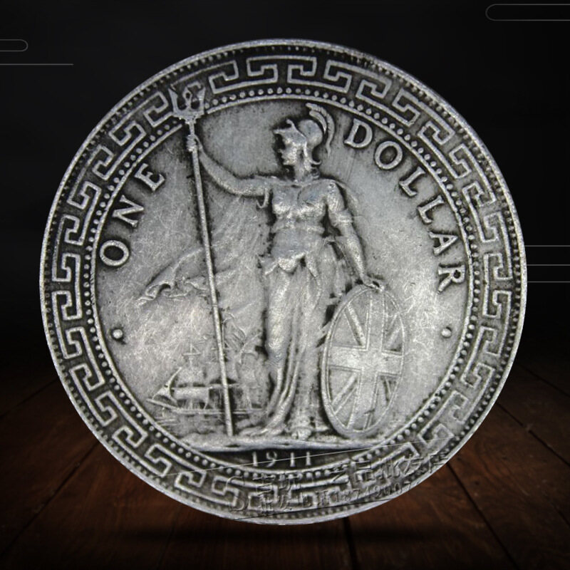 Antique coins, white copper, silver dollar, silver dollar, foreign silver dollar, standing in the ocean, can be sounded in 1911