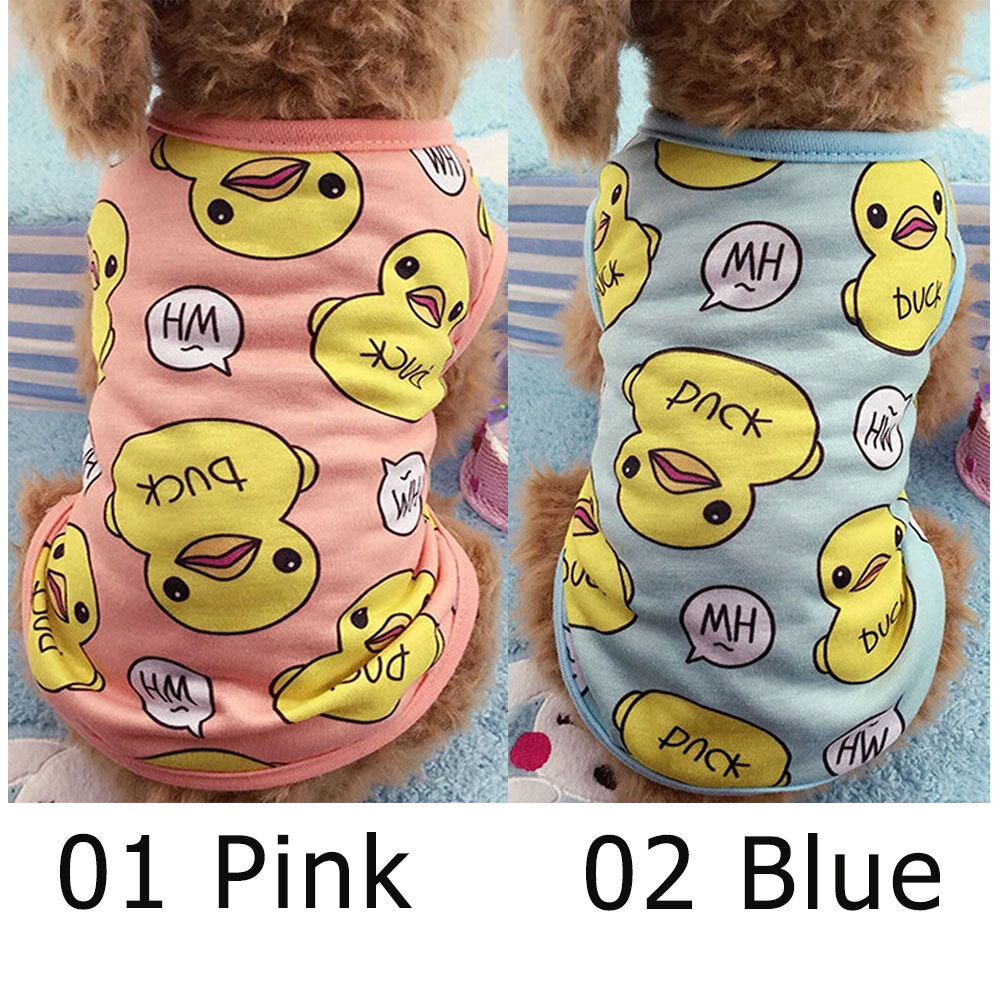 6 Sizes Cartoon Large Yellow Duck Clothing Spring & Summer Dog Cat Sweater Pet Clothes