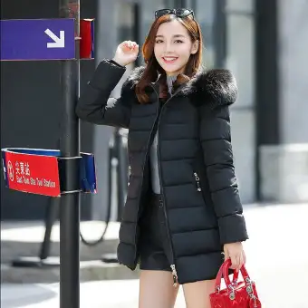 womens long coats with big fur hoods